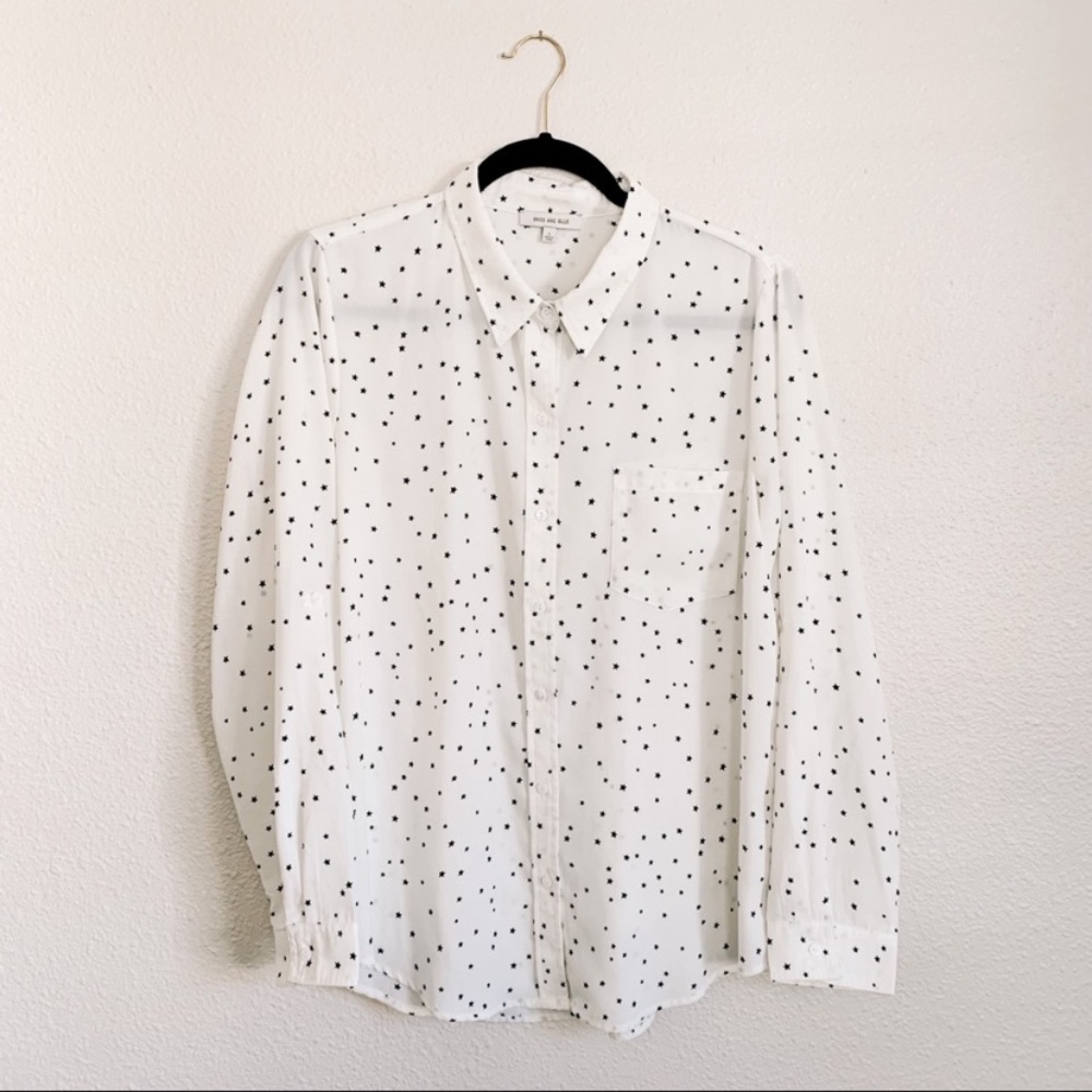 Anthropologie Skies Are Blue Star Blouse sz. L